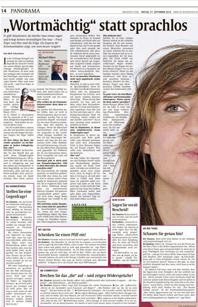 Michael Ehlers in der Münchner Abendzeitung