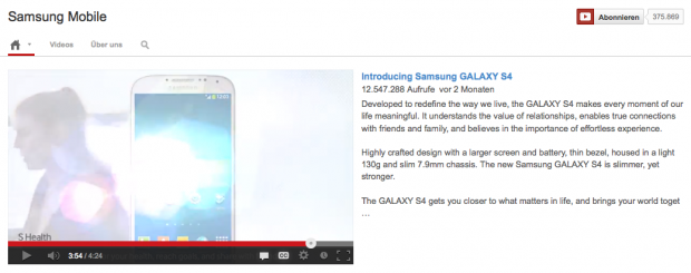 Beispiel Samsung Trailer