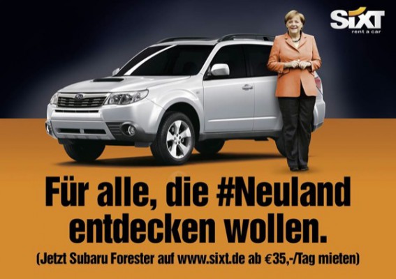 Sixt Angela Merkel Neuland